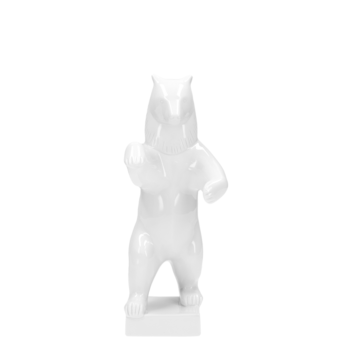 Grande figurine d'ours debout, sur socle