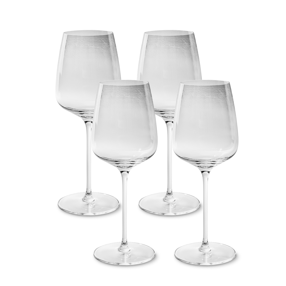 KURLAND Verres à vin blanc KPM, lot de 4