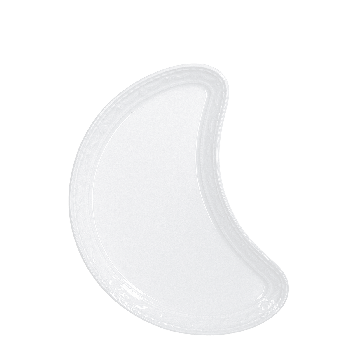 KURLAND Salad plate, crescent-shaped