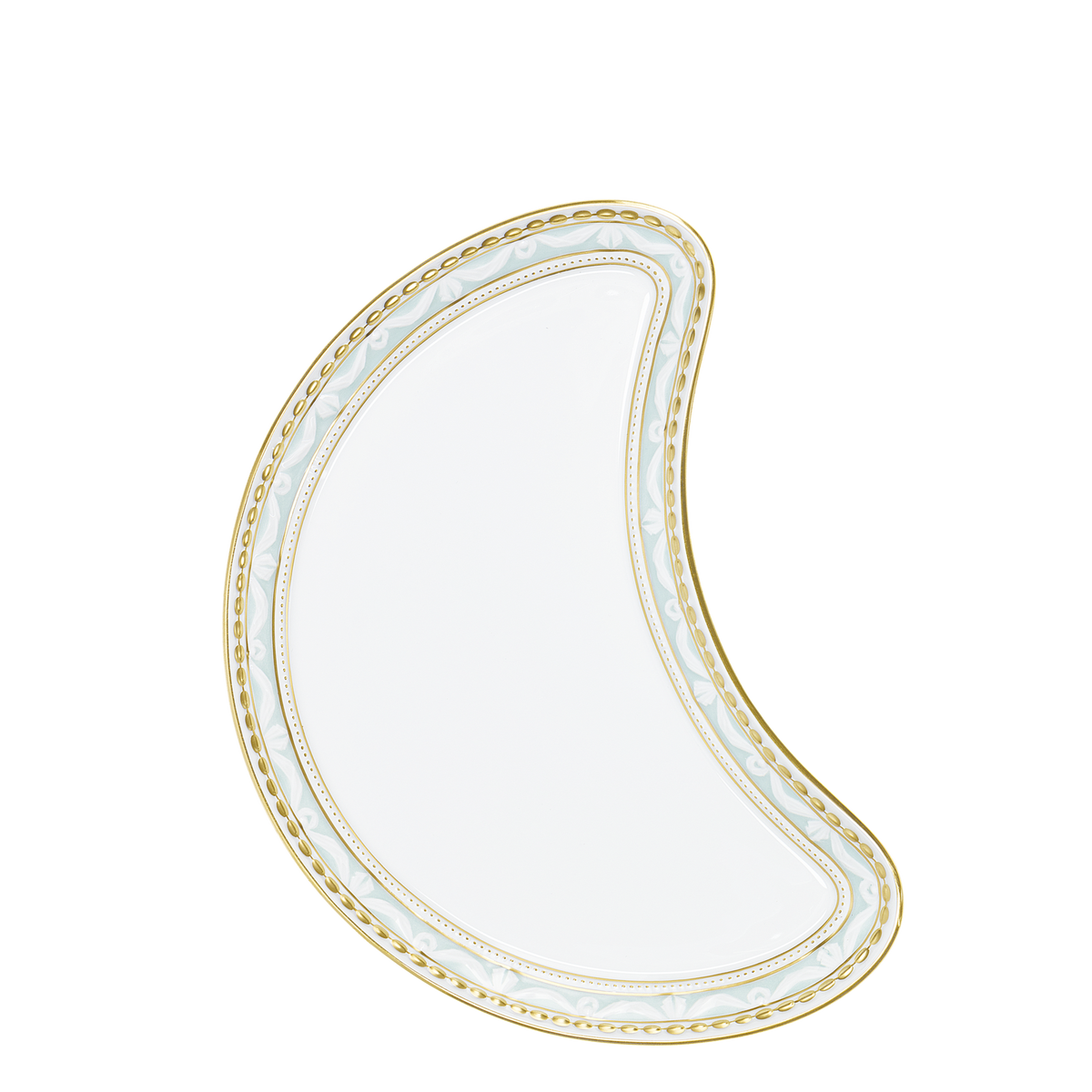 KURLAND Assiette à salade, en forme de demi-lune