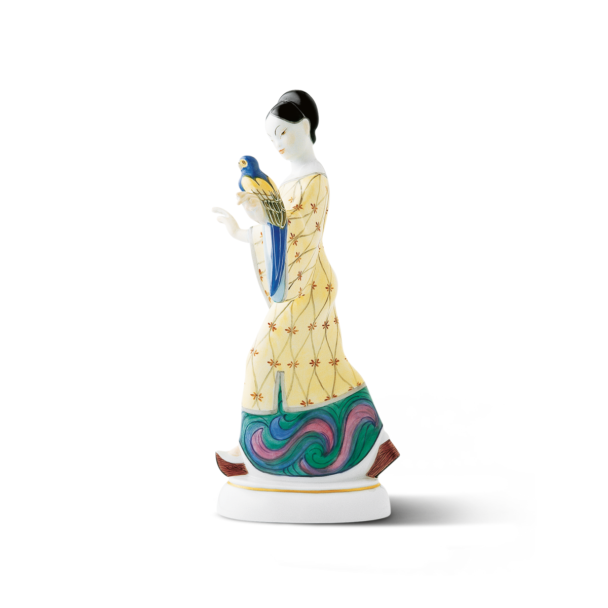 Figur CHINESIN mit Papagei