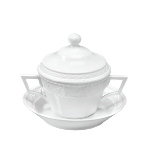 Taza de sopa BLANC NOUVEAU con tapa