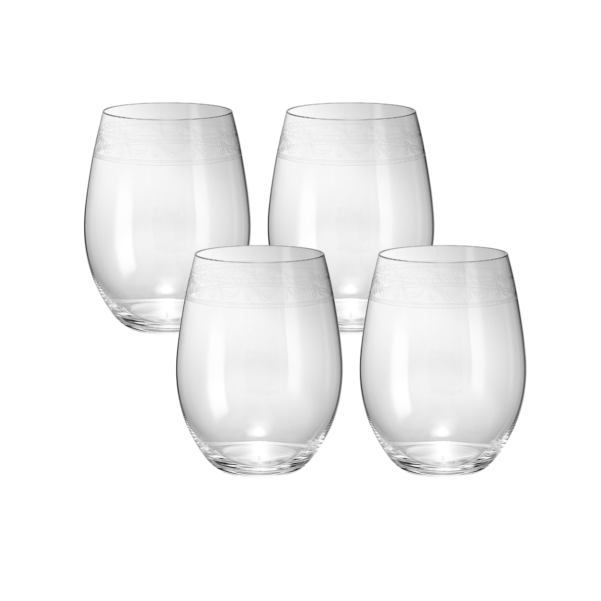 KURLAND Vasos de agua KPM, juego de 4